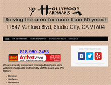 Tablet Screenshot of northhollywoodhardware.com